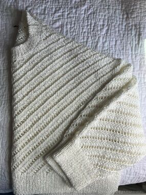 Banana Republic - Cream Open-Knit Women's Sweater